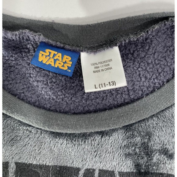 Star Wars Women's Gray Pullover Long Sleeve Crew Neck Soft Fleece Size L (11-13) - Picture 8 of 12